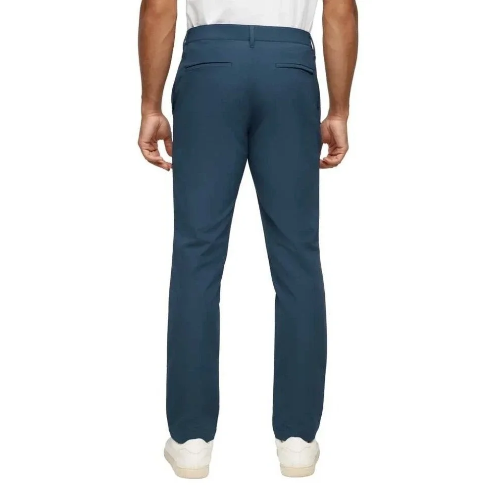 NEW Banana Republic Men's 40x32 Flat Front Tech Pants Blue Polyester